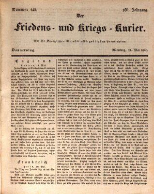 Der Friedens- u. Kriegs-Kurier (Nürnberger Friedens- und Kriegs-Kurier) Donnerstag 21. Mai 1840