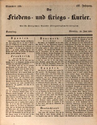 Der Friedens- u. Kriegs-Kurier (Nürnberger Friedens- und Kriegs-Kurier) Sonntag 28. Juni 1840