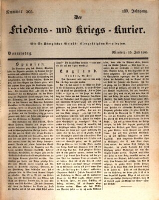 Der Friedens- u. Kriegs-Kurier (Nürnberger Friedens- und Kriegs-Kurier) Donnerstag 23. Juli 1840