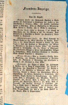 Der Friedens- u. Kriegs-Kurier (Nürnberger Friedens- und Kriegs-Kurier) Sonntag 30. August 1840