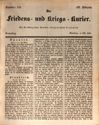 Der Friedens- u. Kriegs-Kurier (Nürnberger Friedens- und Kriegs-Kurier) Sonntag 4. Oktober 1840