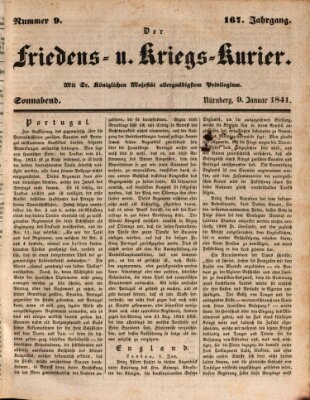 Der Friedens- u. Kriegs-Kurier (Nürnberger Friedens- und Kriegs-Kurier) Samstag 9. Januar 1841