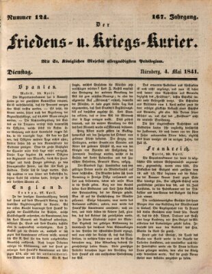 Der Friedens- u. Kriegs-Kurier (Nürnberger Friedens- und Kriegs-Kurier) Dienstag 4. Mai 1841