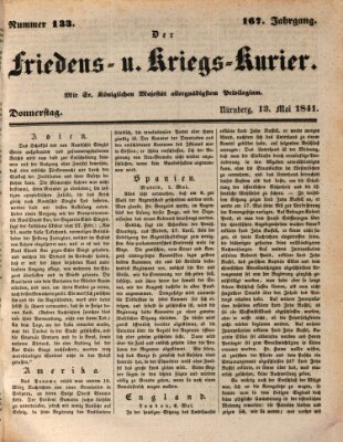 Der Friedens- u. Kriegs-Kurier (Nürnberger Friedens- und Kriegs-Kurier) Donnerstag 13. Mai 1841