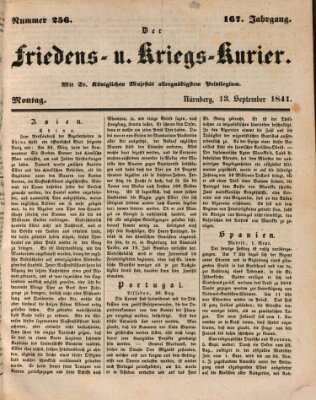 Der Friedens- u. Kriegs-Kurier (Nürnberger Friedens- und Kriegs-Kurier) Montag 13. September 1841