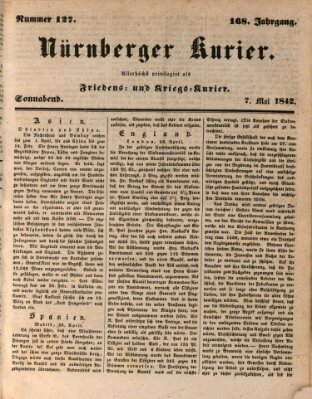 Nürnberger Kurier (Nürnberger Friedens- und Kriegs-Kurier) Samstag 7. Mai 1842