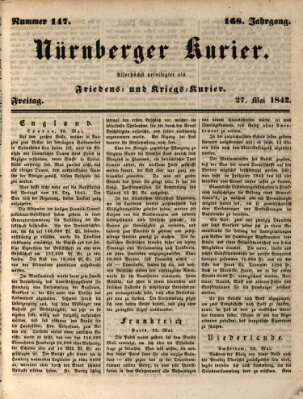 Nürnberger Kurier (Nürnberger Friedens- und Kriegs-Kurier) Freitag 27. Mai 1842