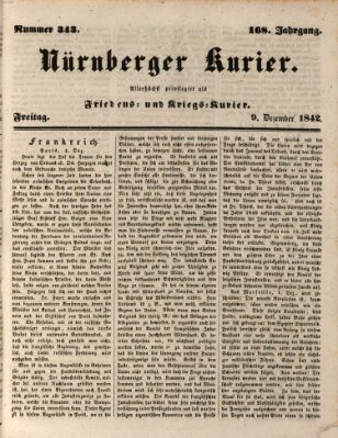 Nürnberger Kurier (Nürnberger Friedens- und Kriegs-Kurier) Freitag 9. Dezember 1842