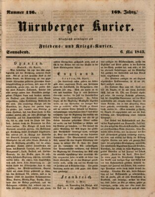 Nürnberger Kurier (Nürnberger Friedens- und Kriegs-Kurier) Samstag 6. Mai 1843