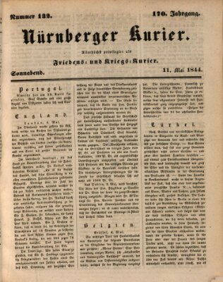 Nürnberger Kurier (Nürnberger Friedens- und Kriegs-Kurier) Samstag 11. Mai 1844