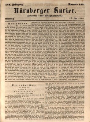 Nürnberger Kurier (Nürnberger Friedens- und Kriegs-Kurier) Montag 12. Mai 1845