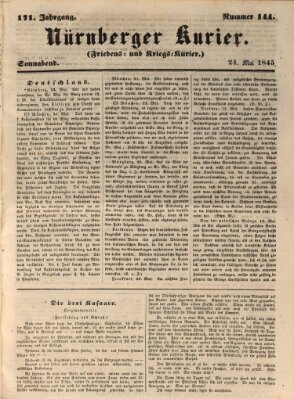 Nürnberger Kurier (Nürnberger Friedens- und Kriegs-Kurier) Samstag 24. Mai 1845