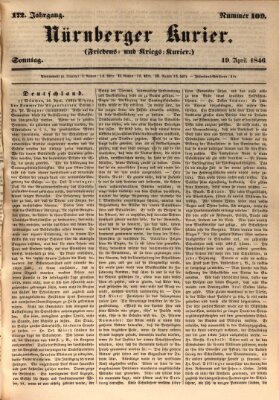 Nürnberger Kurier (Nürnberger Friedens- und Kriegs-Kurier) Sonntag 19. April 1846