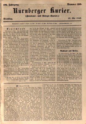 Nürnberger Kurier (Nürnberger Friedens- und Kriegs-Kurier) Dienstag 12. Mai 1846