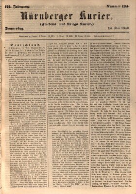 Nürnberger Kurier (Nürnberger Friedens- und Kriegs-Kurier) Donnerstag 14. Mai 1846