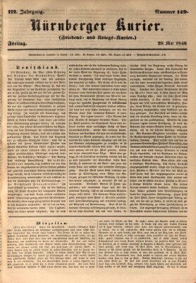 Nürnberger Kurier (Nürnberger Friedens- und Kriegs-Kurier) Freitag 29. Mai 1846