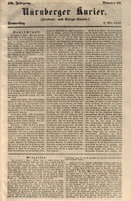 Nürnberger Kurier (Nürnberger Friedens- und Kriegs-Kurier) Donnerstag 4. März 1847