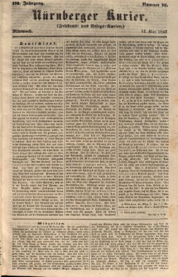 Nürnberger Kurier (Nürnberger Friedens- und Kriegs-Kurier) Mittwoch 17. März 1847