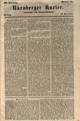 Nürnberger Kurier (Nürnberger Friedens- und Kriegs-Kurier) Freitag 19. März 1847