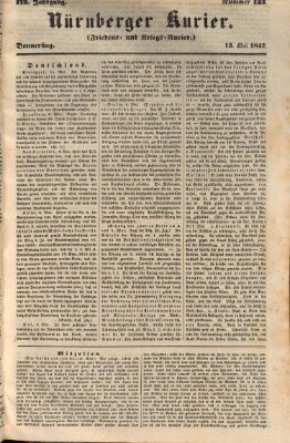 Nürnberger Kurier (Nürnberger Friedens- und Kriegs-Kurier) Donnerstag 13. Mai 1847