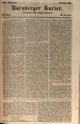 Nürnberger Kurier (Nürnberger Friedens- und Kriegs-Kurier) Montag 26. Juli 1847