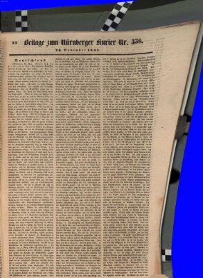 Nürnberger Kurier (Nürnberger Friedens- und Kriegs-Kurier) Freitag 26. November 1847