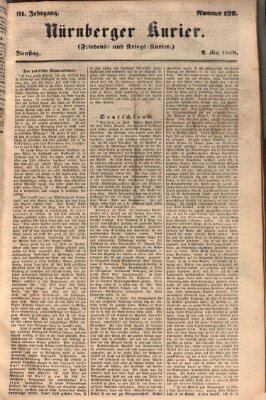 Nürnberger Kurier (Nürnberger Friedens- und Kriegs-Kurier) Dienstag 2. Mai 1848