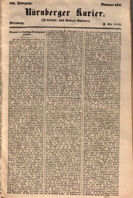 Nürnberger Kurier (Nürnberger Friedens- und Kriegs-Kurier) Mittwoch 3. Mai 1848