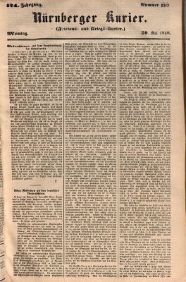 Nürnberger Kurier (Nürnberger Friedens- und Kriegs-Kurier) Montag 29. Mai 1848