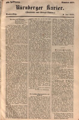 Nürnberger Kurier (Nürnberger Friedens- und Kriegs-Kurier) Donnerstag 8. Juni 1848