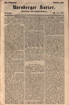 Nürnberger Kurier (Nürnberger Friedens- und Kriegs-Kurier) Sonntag 25. Juni 1848