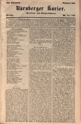 Nürnberger Kurier (Nürnberger Friedens- und Kriegs-Kurier) Freitag 30. Juni 1848