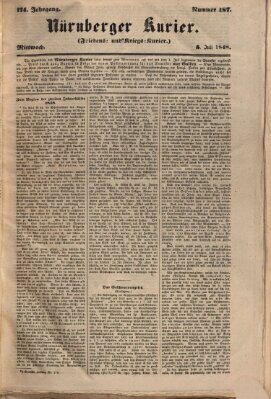 Nürnberger Kurier (Nürnberger Friedens- und Kriegs-Kurier) Mittwoch 5. Juli 1848