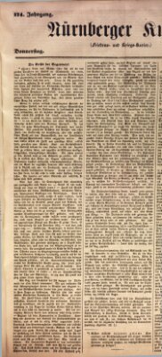 Nürnberger Kurier (Nürnberger Friedens- und Kriegs-Kurier) Donnerstag 5. Oktober 1848