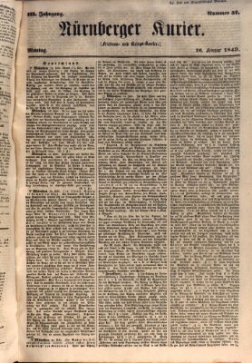 Nürnberger Kurier (Nürnberger Friedens- und Kriegs-Kurier) Montag 26. Februar 1849