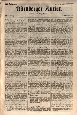 Nürnberger Kurier (Nürnberger Friedens- und Kriegs-Kurier) Donnerstag 8. März 1849