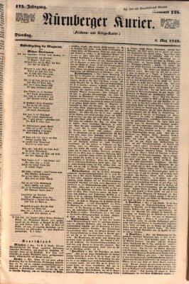 Nürnberger Kurier (Nürnberger Friedens- und Kriegs-Kurier) Dienstag 8. Mai 1849