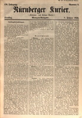 Nürnberger Kurier (Nürnberger Friedens- und Kriegs-Kurier) Dienstag 8. Januar 1850