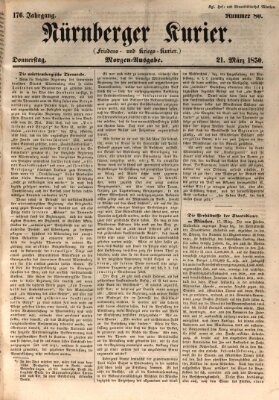 Nürnberger Kurier (Nürnberger Friedens- und Kriegs-Kurier) Donnerstag 21. März 1850