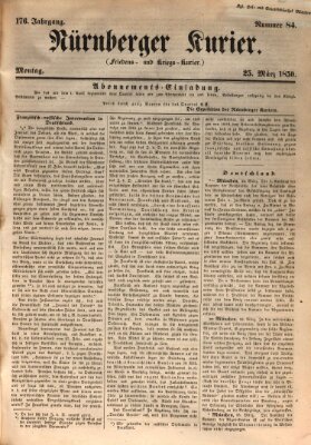 Nürnberger Kurier (Nürnberger Friedens- und Kriegs-Kurier) Montag 25. März 1850