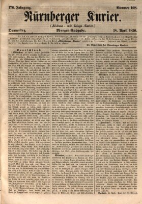 Nürnberger Kurier (Nürnberger Friedens- und Kriegs-Kurier) Donnerstag 18. April 1850