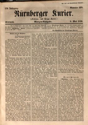 Nürnberger Kurier (Nürnberger Friedens- und Kriegs-Kurier) Mittwoch 8. Mai 1850