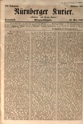 Nürnberger Kurier (Nürnberger Friedens- und Kriegs-Kurier) Samstag 18. Mai 1850