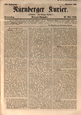 Nürnberger Kurier (Nürnberger Friedens- und Kriegs-Kurier) Donnerstag 30. Mai 1850