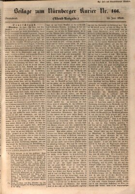 Nürnberger Kurier (Nürnberger Friedens- und Kriegs-Kurier) Samstag 15. Juni 1850