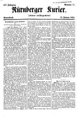 Nürnberger Kurier (Nürnberger Friedens- und Kriegs-Kurier) Samstag 11. Januar 1851