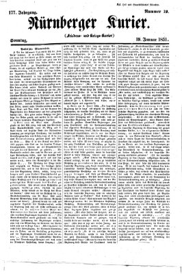 Nürnberger Kurier (Nürnberger Friedens- und Kriegs-Kurier) Sonntag 19. Januar 1851