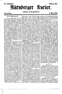 Nürnberger Kurier (Nürnberger Friedens- und Kriegs-Kurier) Donnerstag 8. Mai 1851