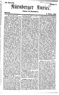 Nürnberger Kurier (Nürnberger Friedens- und Kriegs-Kurier) Sonntag 2. Januar 1853