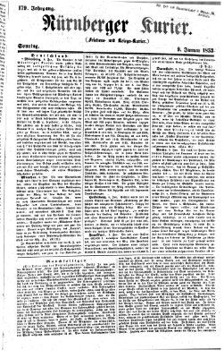 Nürnberger Kurier (Nürnberger Friedens- und Kriegs-Kurier) Sonntag 9. Januar 1853